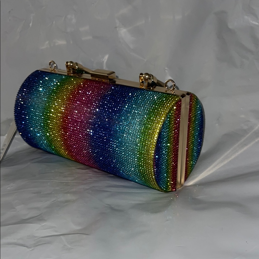 Calessa Multi-Color Glitter Wristlet with Gold Details - Picture 1 of 5